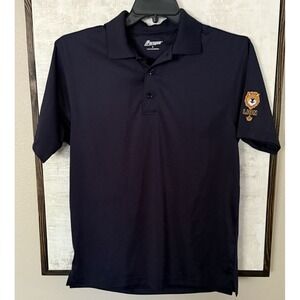 BSA Boy Scout Lion Polo Style Shirt Navy Blue Men's Small Paragon EUC
